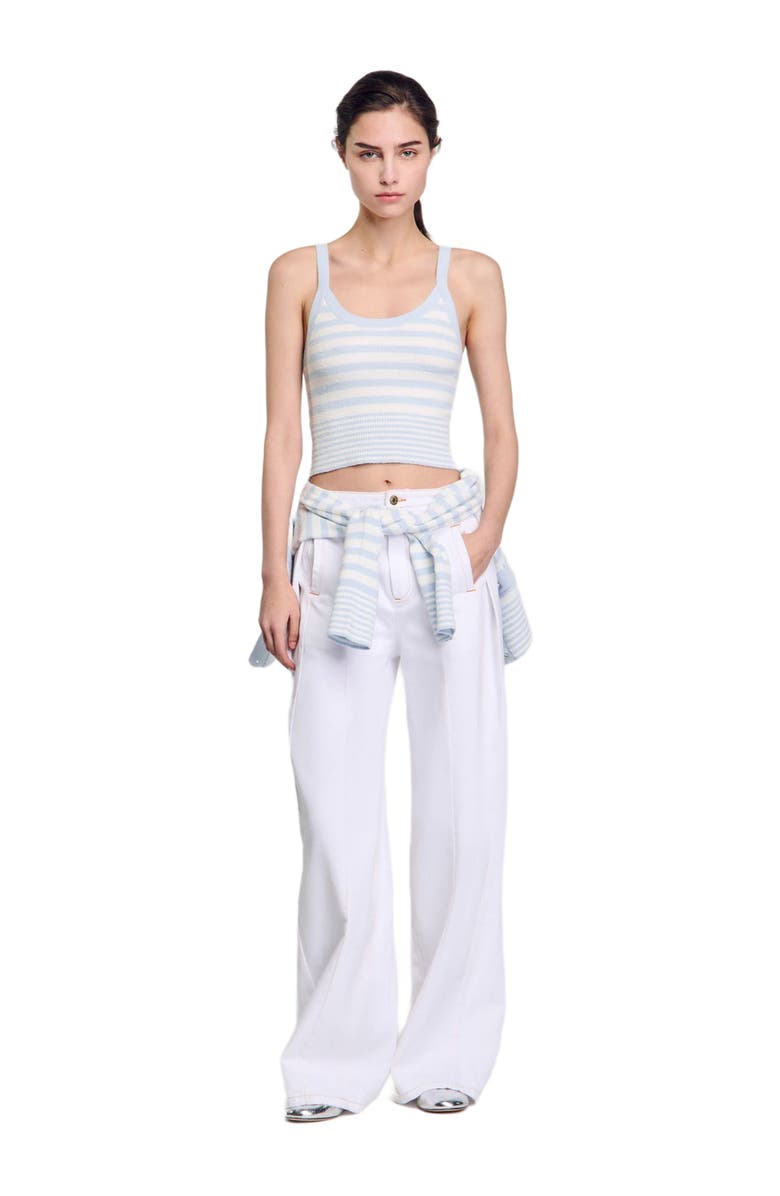 SANDRO Knit vest top, Alternate, color, 