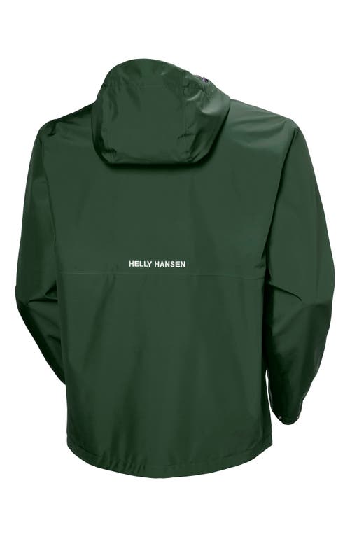 Helly Hansen Sandoy Waterproof Rain Jacket In Jungle Green