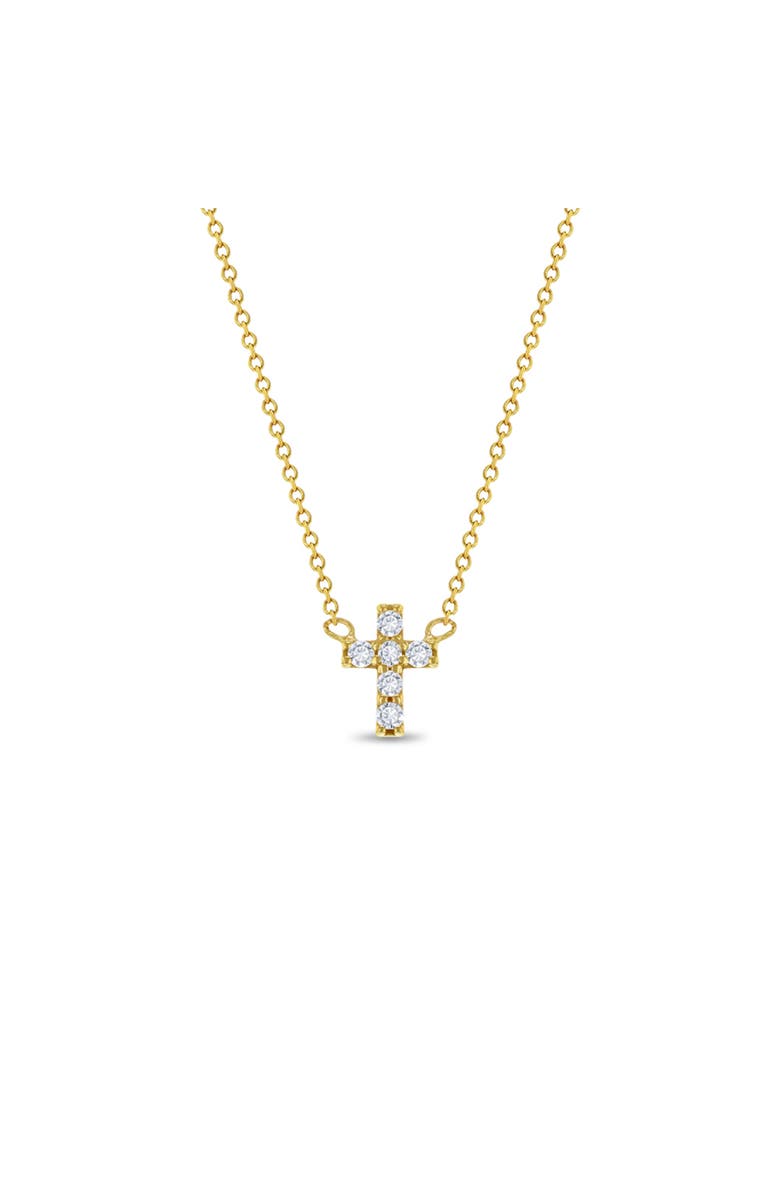 In Season Jewelry CZ Cross Women's Necklace, Main, color, Gold