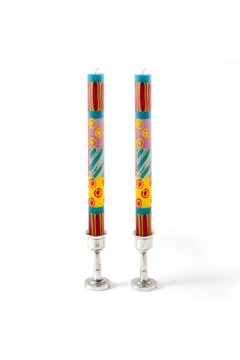 Carousel Painted Candles - Set of 2, Main, color, Carousel - 9"