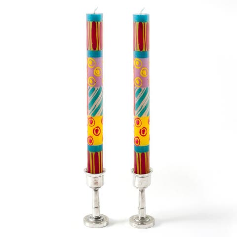 Carousel Painted Candles - Set of 2