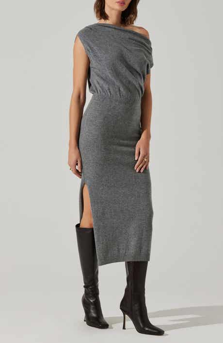 ASTR the Label Val Asymmetric Sweater Dress