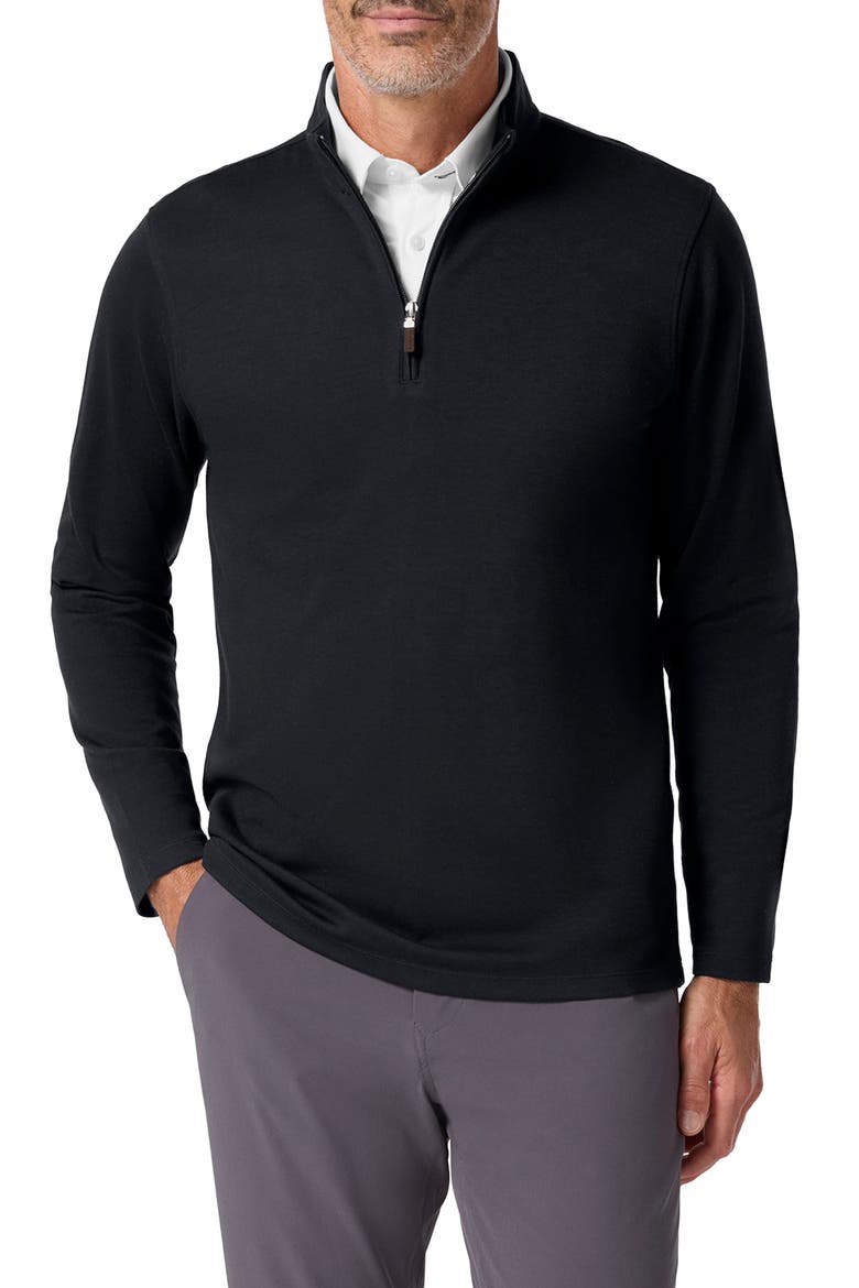KPI Quarter Zip Pullover, Main, color, BLACK