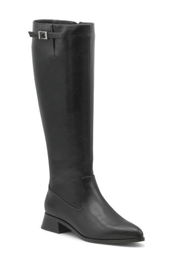 Charles By Charles David Jaba Pointed Toe Knee High Boot In Black