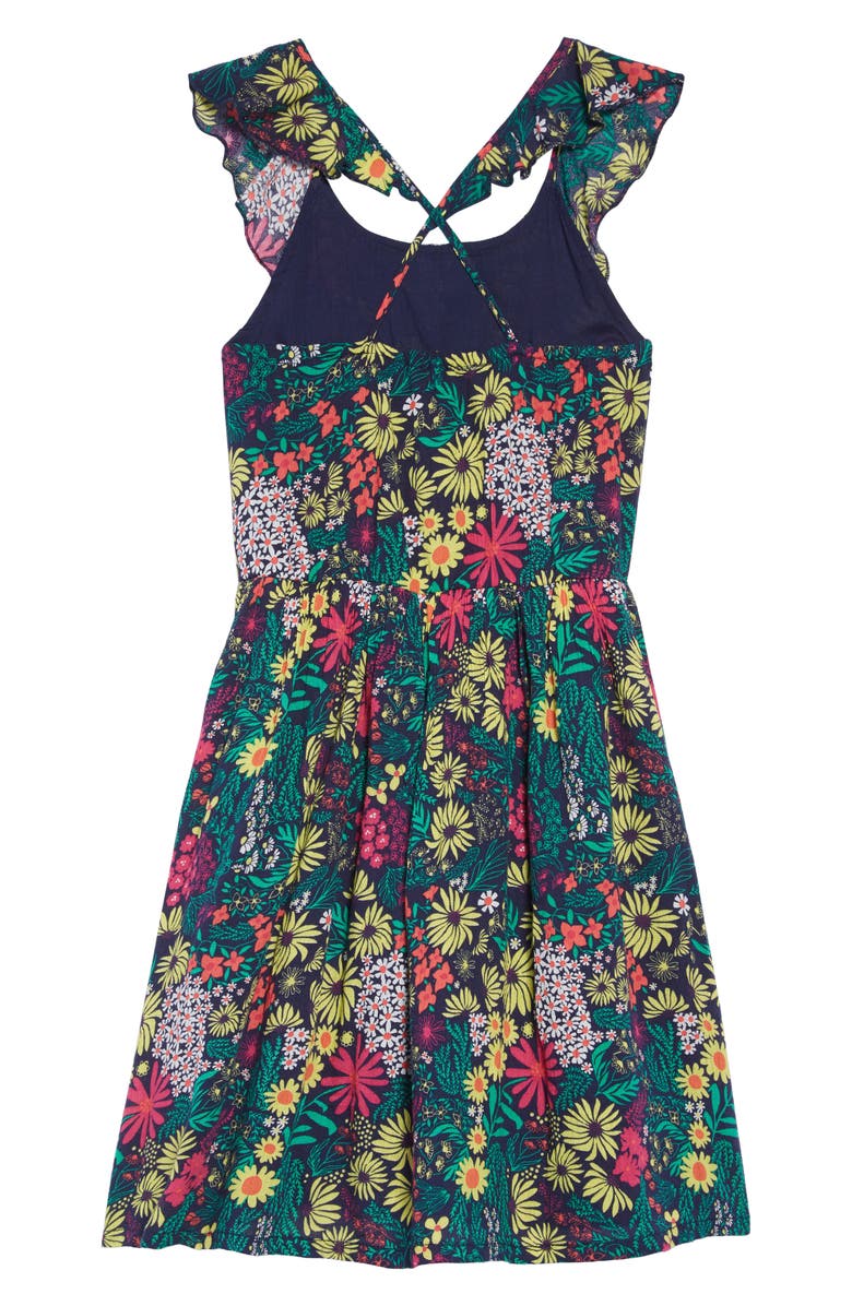 Tucker + Tate Floral Flutter Sleeve Dress, Alternate, color, 