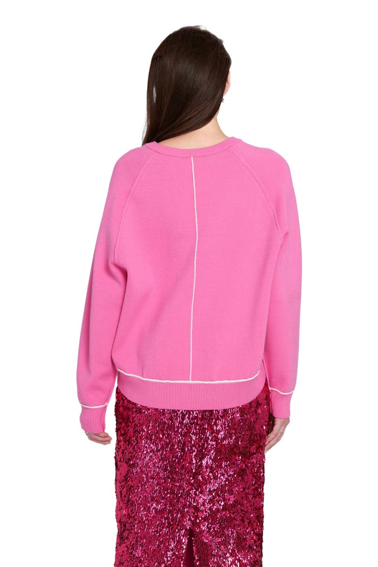 Knit Sweatshirt Pullover, Alternate, color, Fuchsia