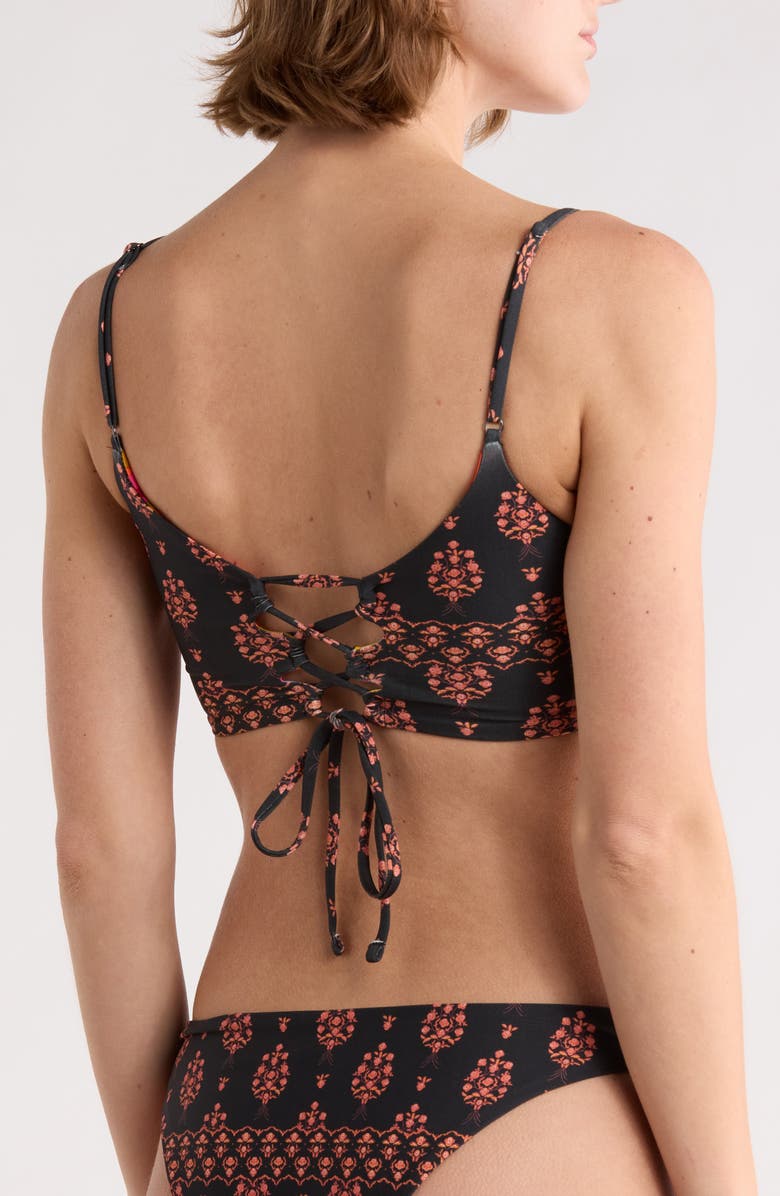 Maaji Ceci Reversible Bralette Bikini Top, Alternate, color, Black