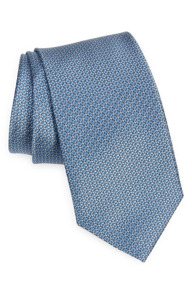 David Donahue Geometric Silk Tie, Main, color, 