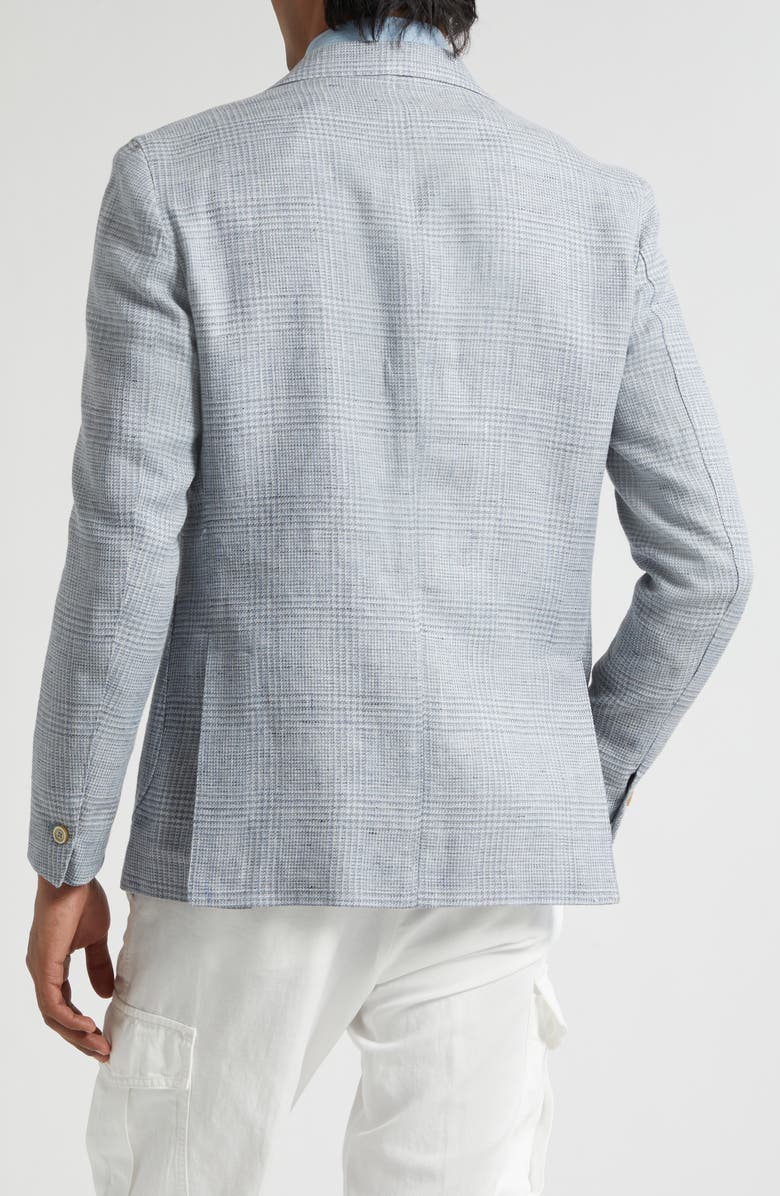 Eleventy Plaid Linen & Wool Sport Coat, Alternate, color, 08 Denim