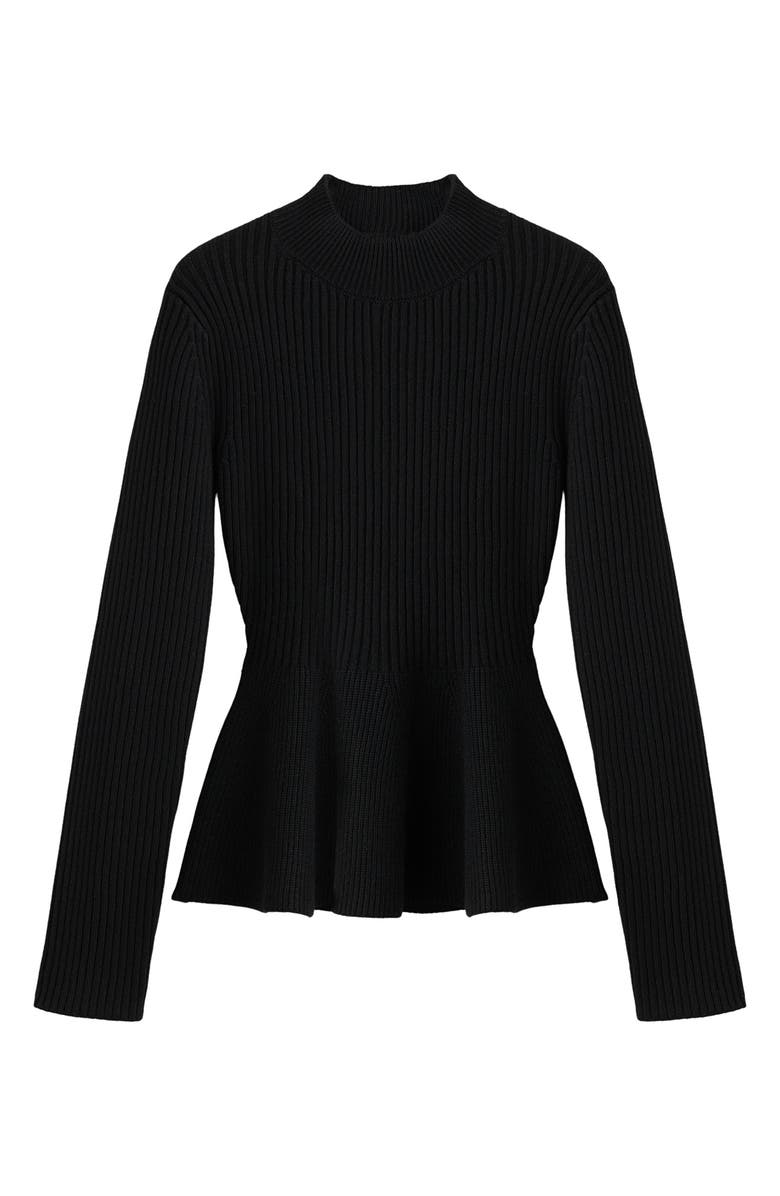 MANGO Peplum Rib Sweater, Alternate, color,
