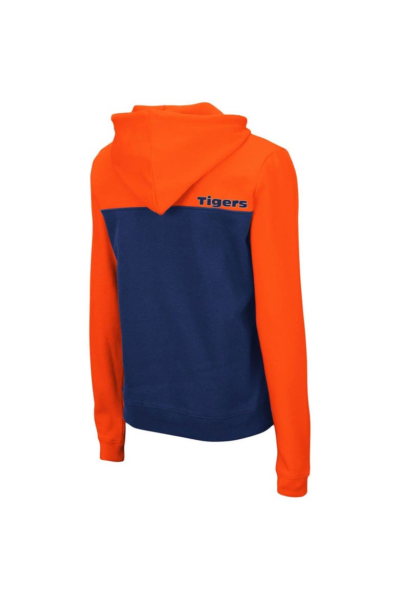 Women's Colosseum Orange/Navy Auburn Tigers Aidan Lightweight Half-Zip Hoodie, Alternate, color, Orange