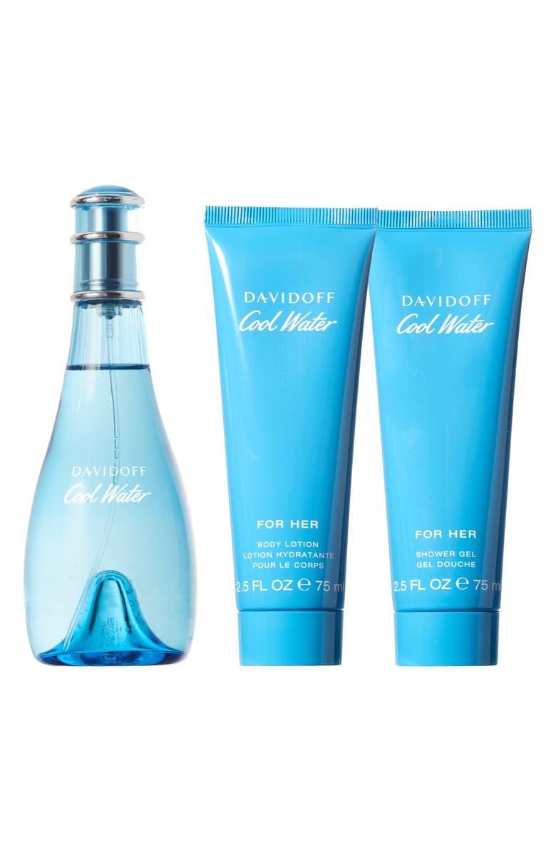 DAVIDOFF COOL WATER Women's Cool Water 3-Piece Eau de Toilette Set, Main, color, 
