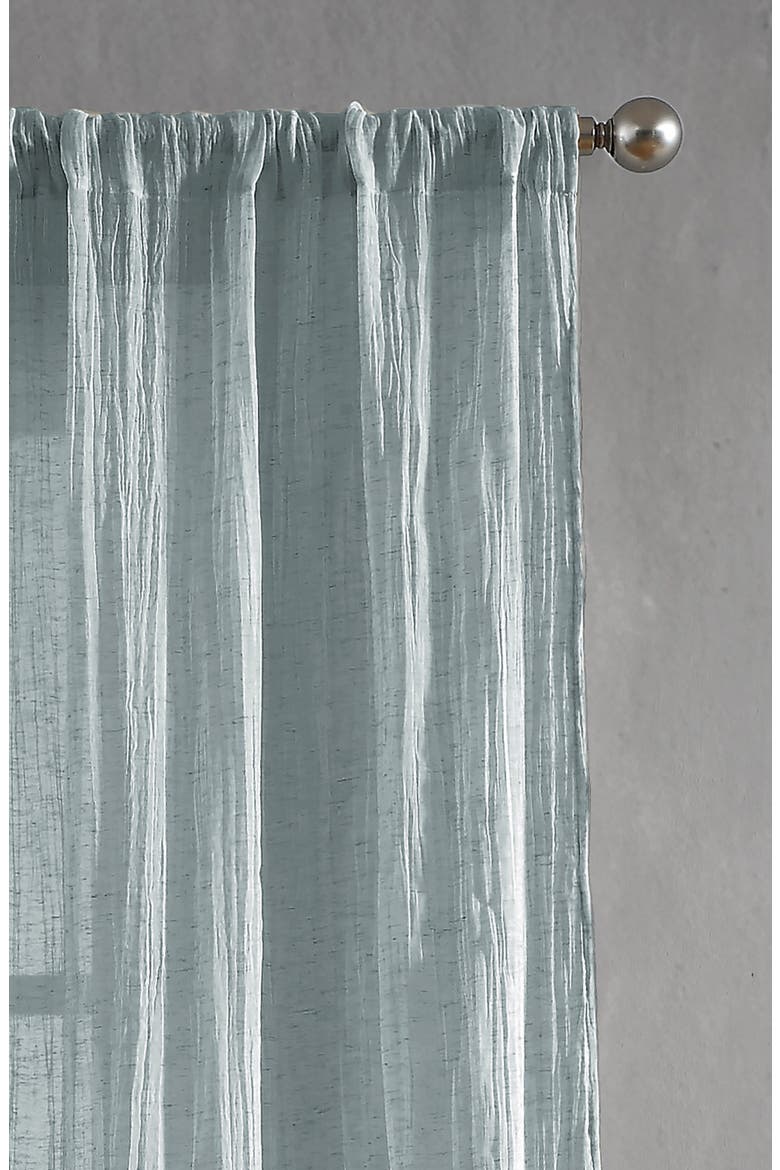 Charter Crushed Set of 2 Curtain Panels, Alternate, color, AQUA