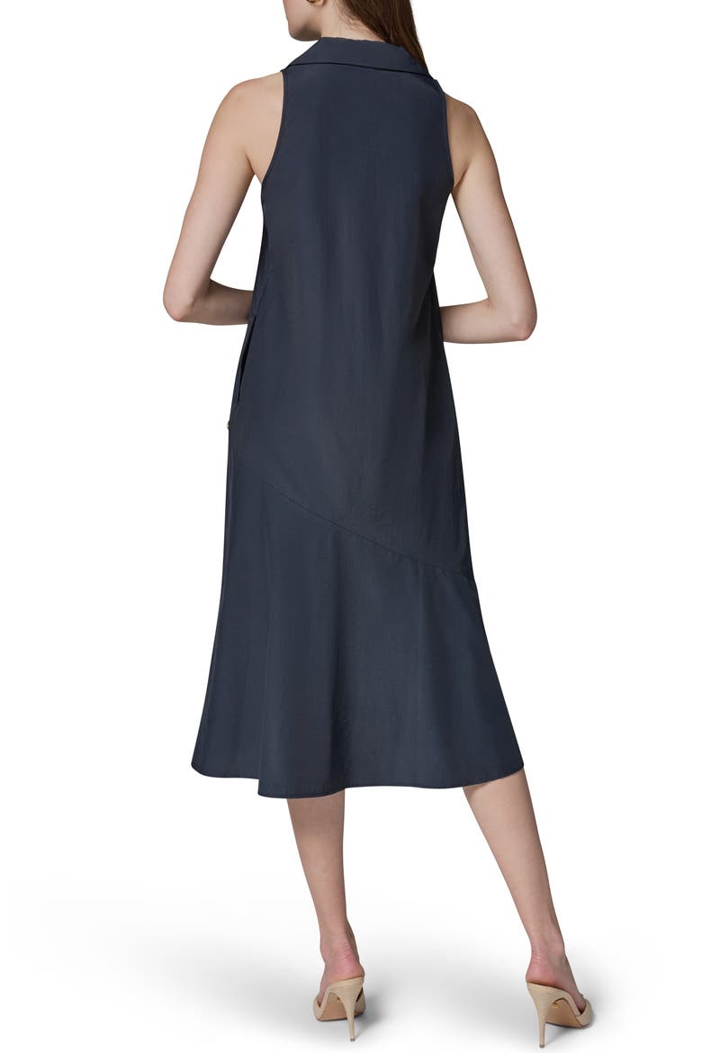 Crushed Cotton Blend Midi Dress, Alternate, color, NIGHTFALL