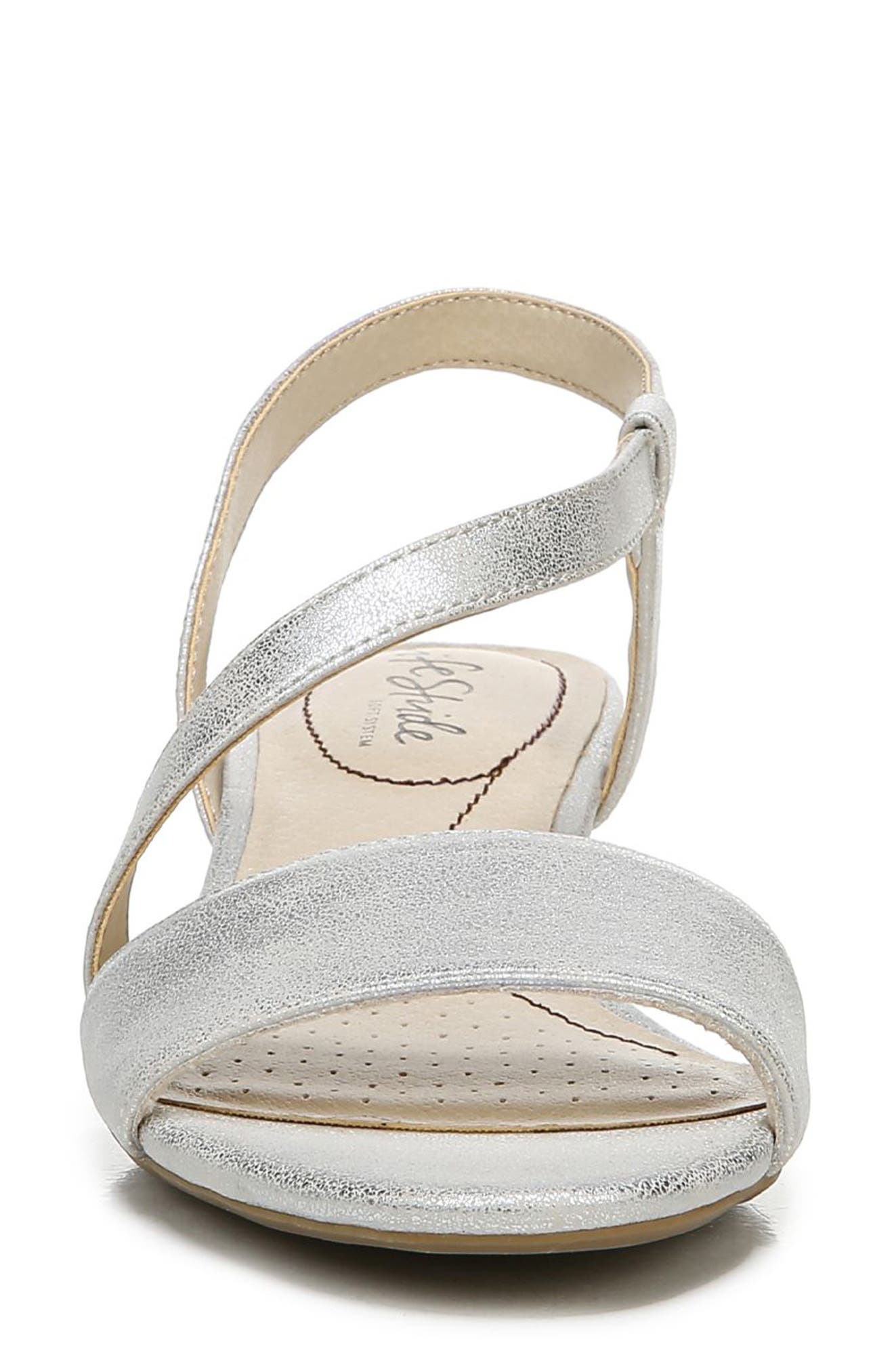 LifeStride Yasmine Wedge Sandal, Alternate, color, Silver