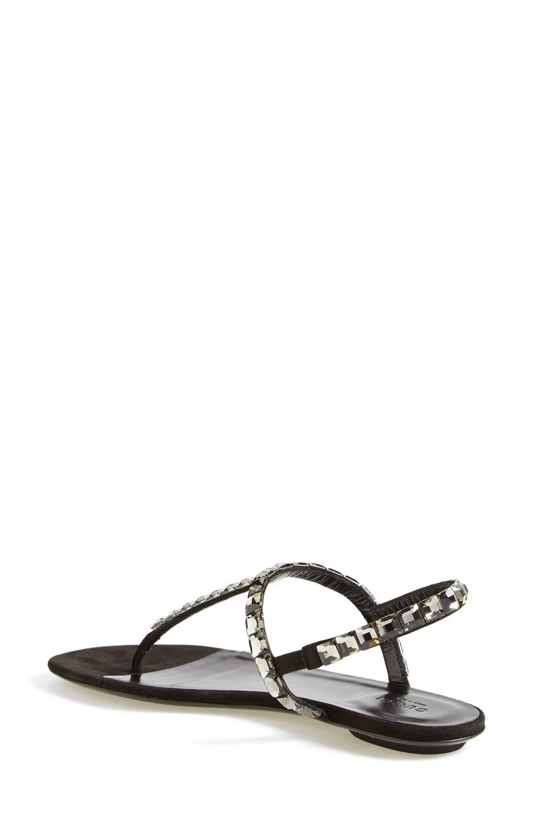 Gucci Jeweled Thong Sandal, Alternate, color, 