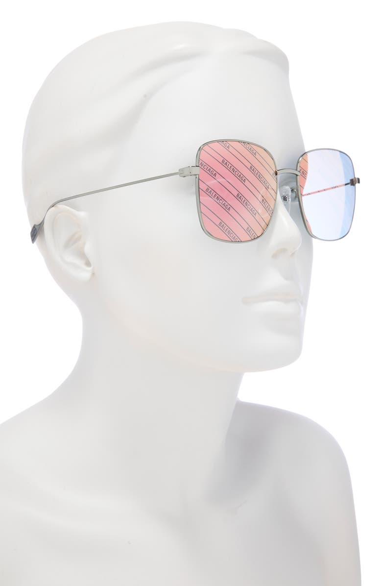 Balenciaga 57mm Square Sunglasses, Alternate, color, 