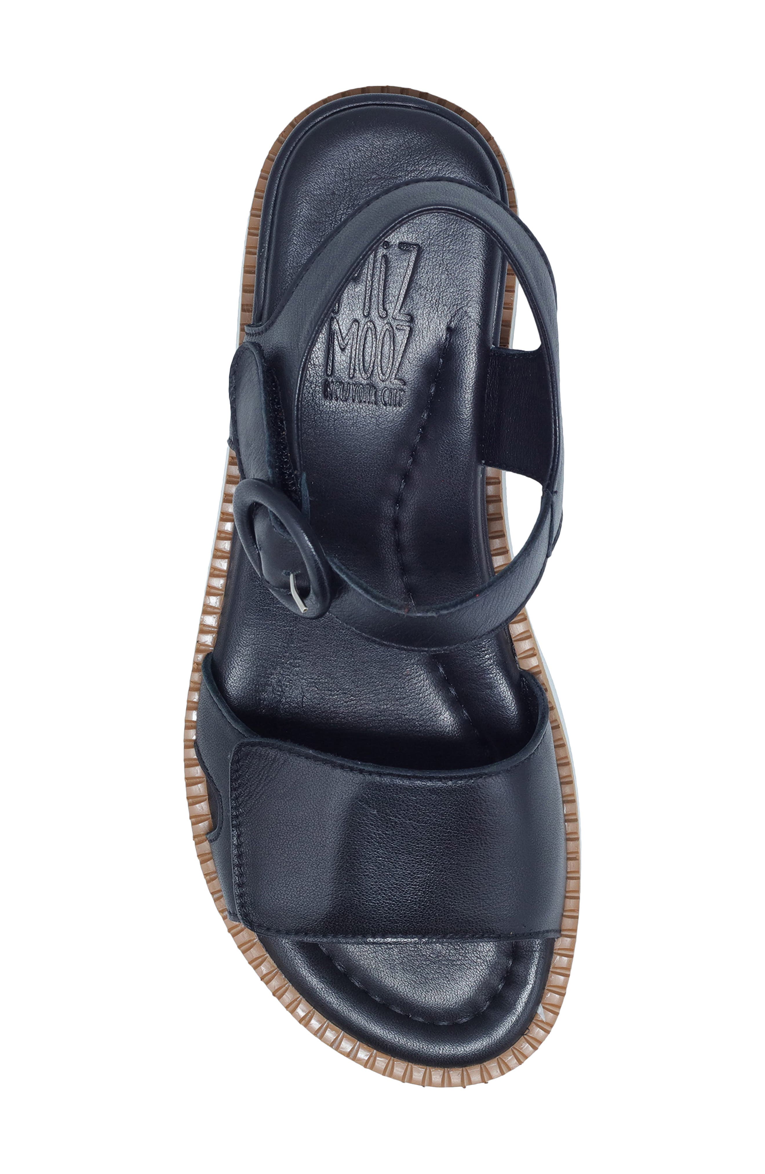 Miz Mooz Eva Ankle Strap Platform Wedge Sandal, Alternate, color, Black