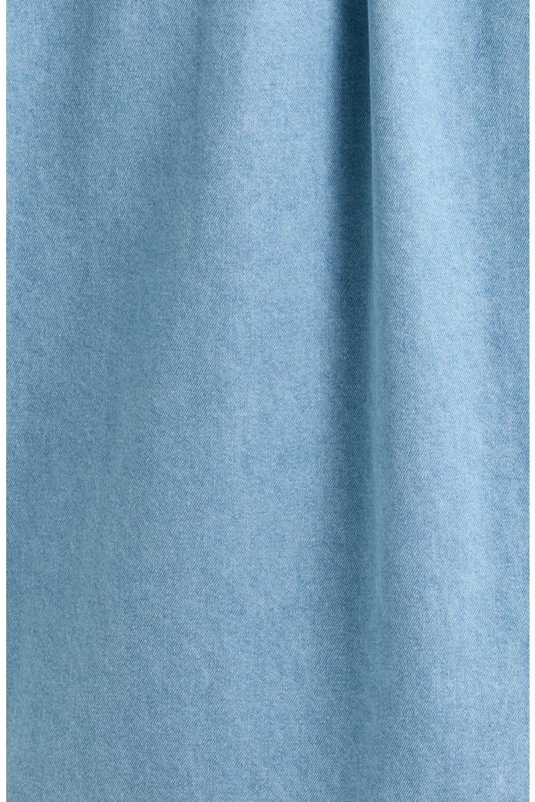 Charlie Cotton Denim Button-Up Top, Alternate, color, LIGHT INDIGO