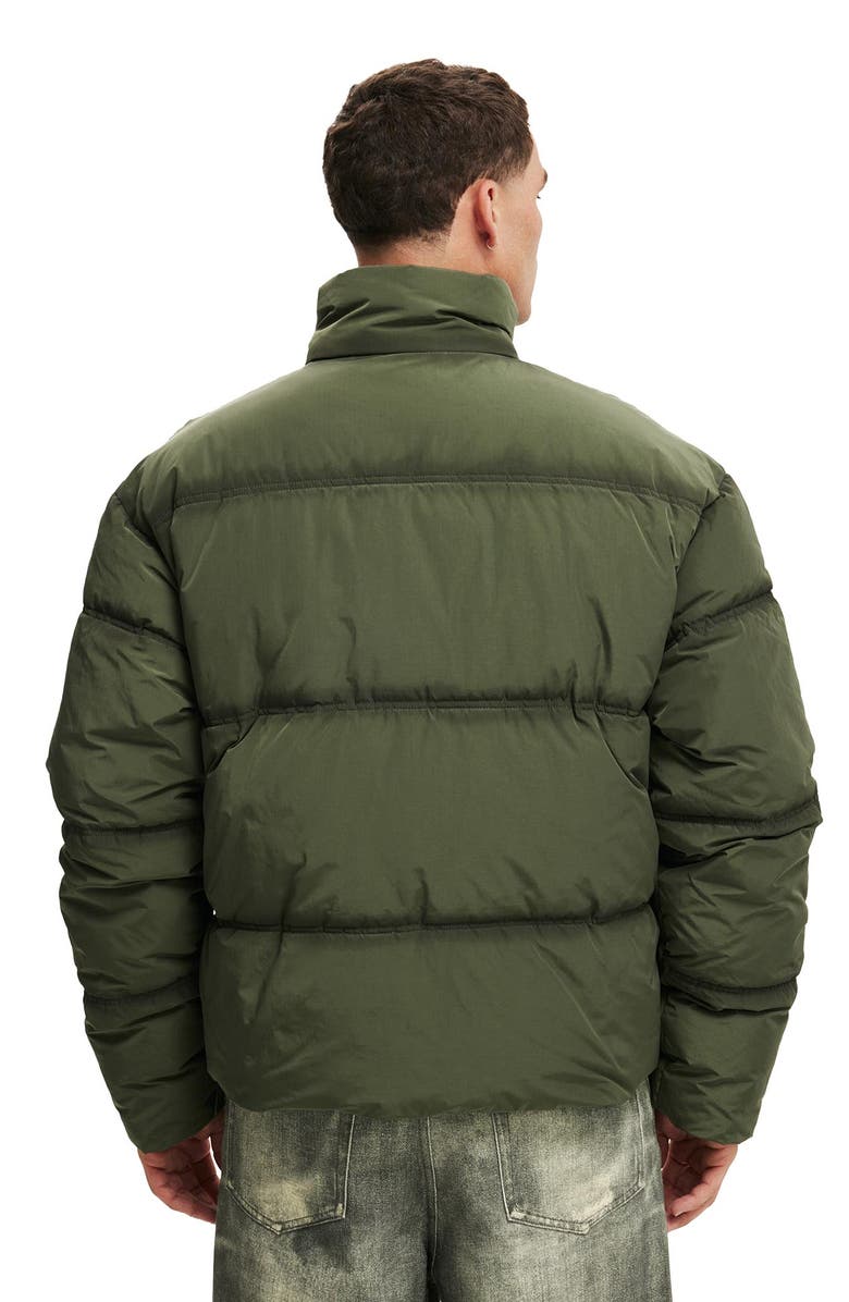 Cotton On Men's Puffer Jacket, Alternate, color, Storm Green