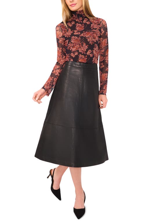 Ted Baker Leather Skirt In Black