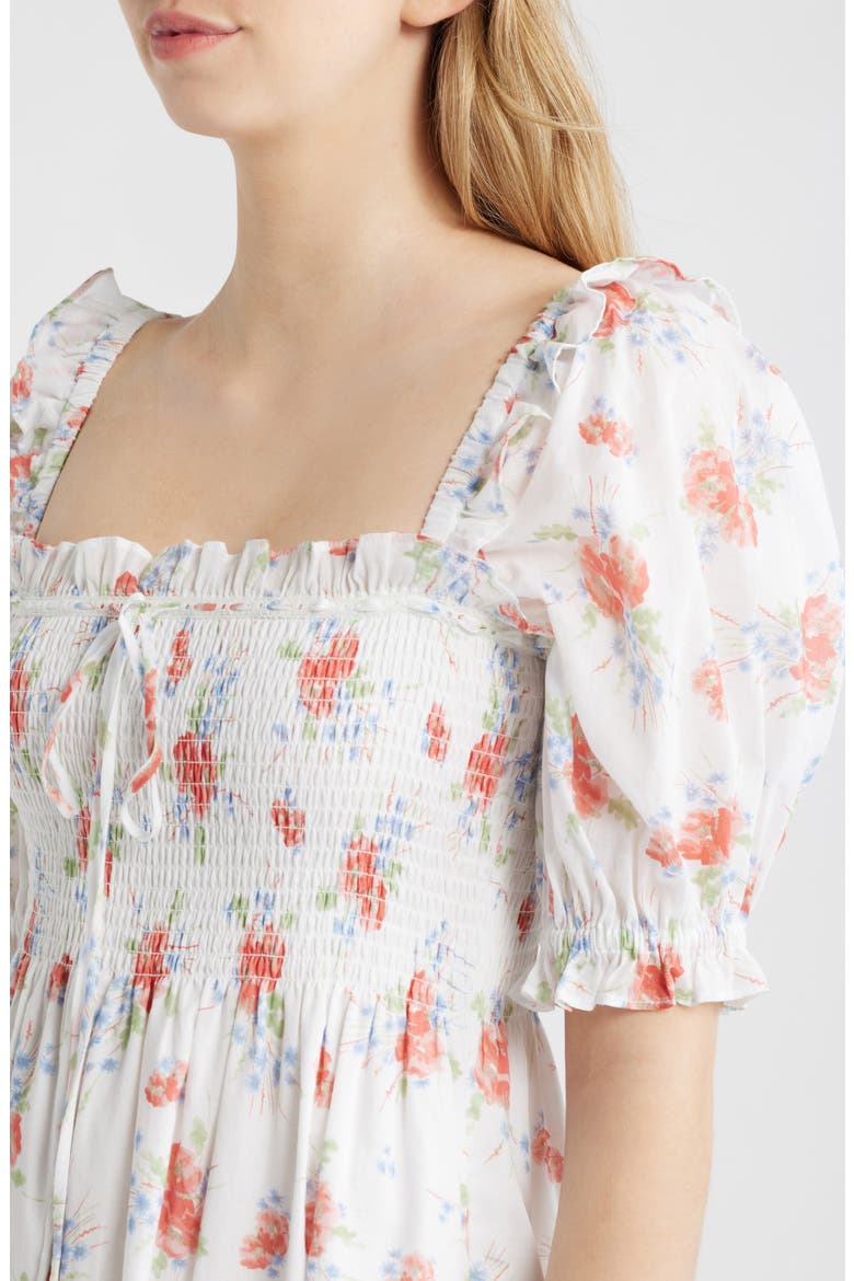 The Scarlett Nap® Fit & Flare Midi Dress, Alternate, color, SUNBURST BLOSSOMS