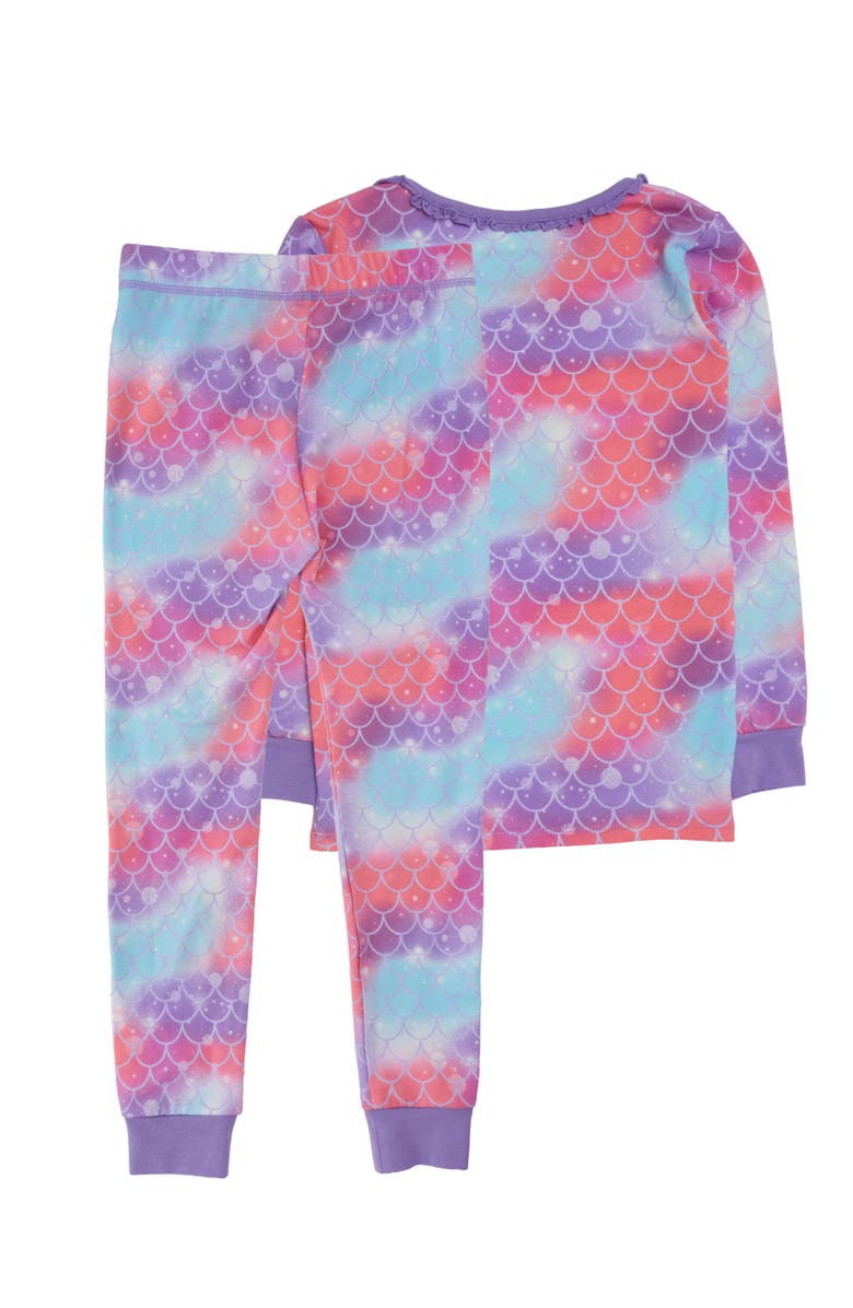 Softsnooze Modal Blend Ruffle Long Sleeve Pajama Set, Alternate, color, Shimmer Mermaid Tale