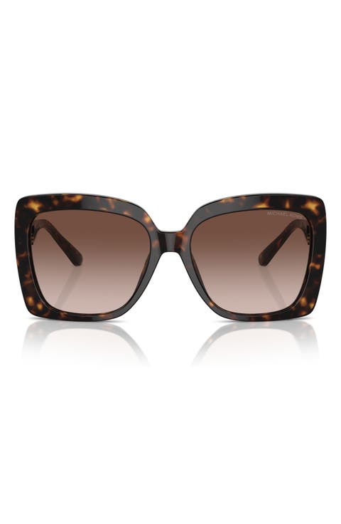 Nice 57mm Gradient Square Sunglasses
