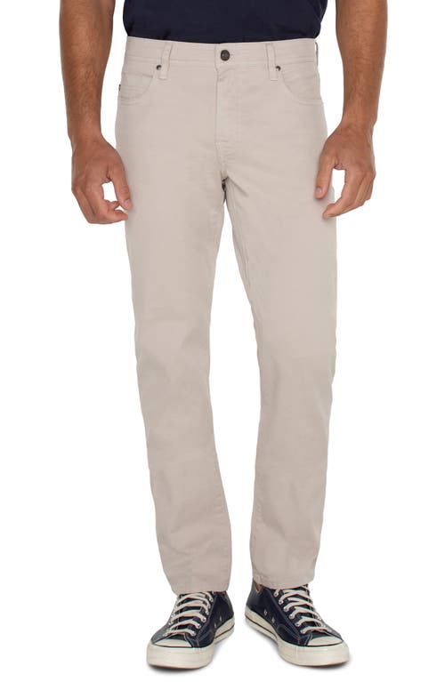 Liverpool Kingston Modern Straight Leg Twill Pants in Cement 