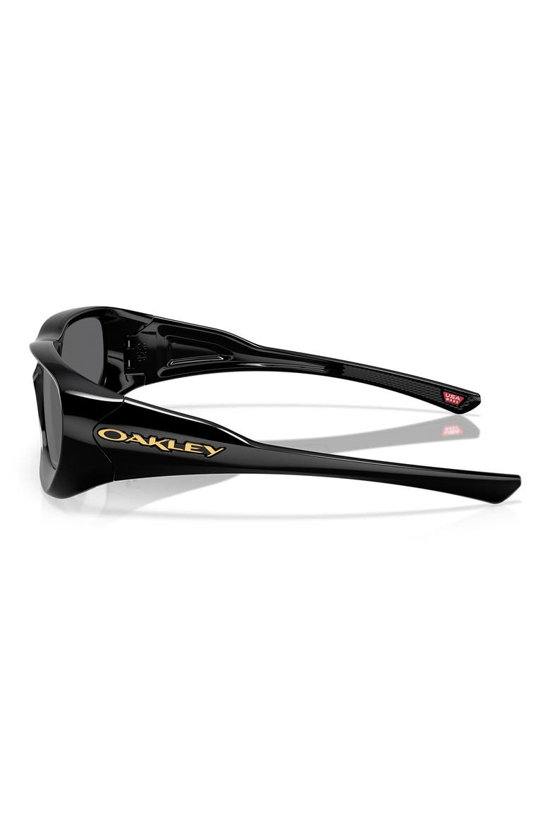 59mm Prizm™ Rectangular Sunglasses, Alternate, color, SHINY BLACK