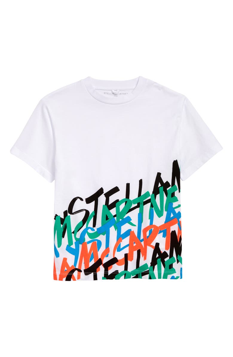 Stella McCartney Kids Kids' Scribble Cotton Logo Tee, Main, color, 