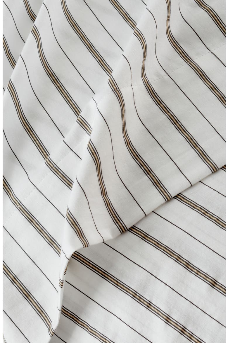 Stripe Organic Cotton Sateen Sheet Set, Alternate, color, WHITE BRILLIANT STRIPE