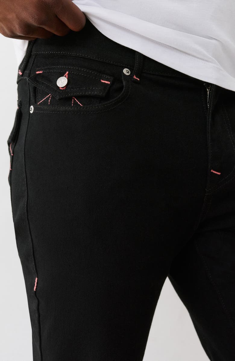 True Religion Ricky Flap Pocket Straight Leg Jeans, Alternate, color, 2Sb Black Rinse