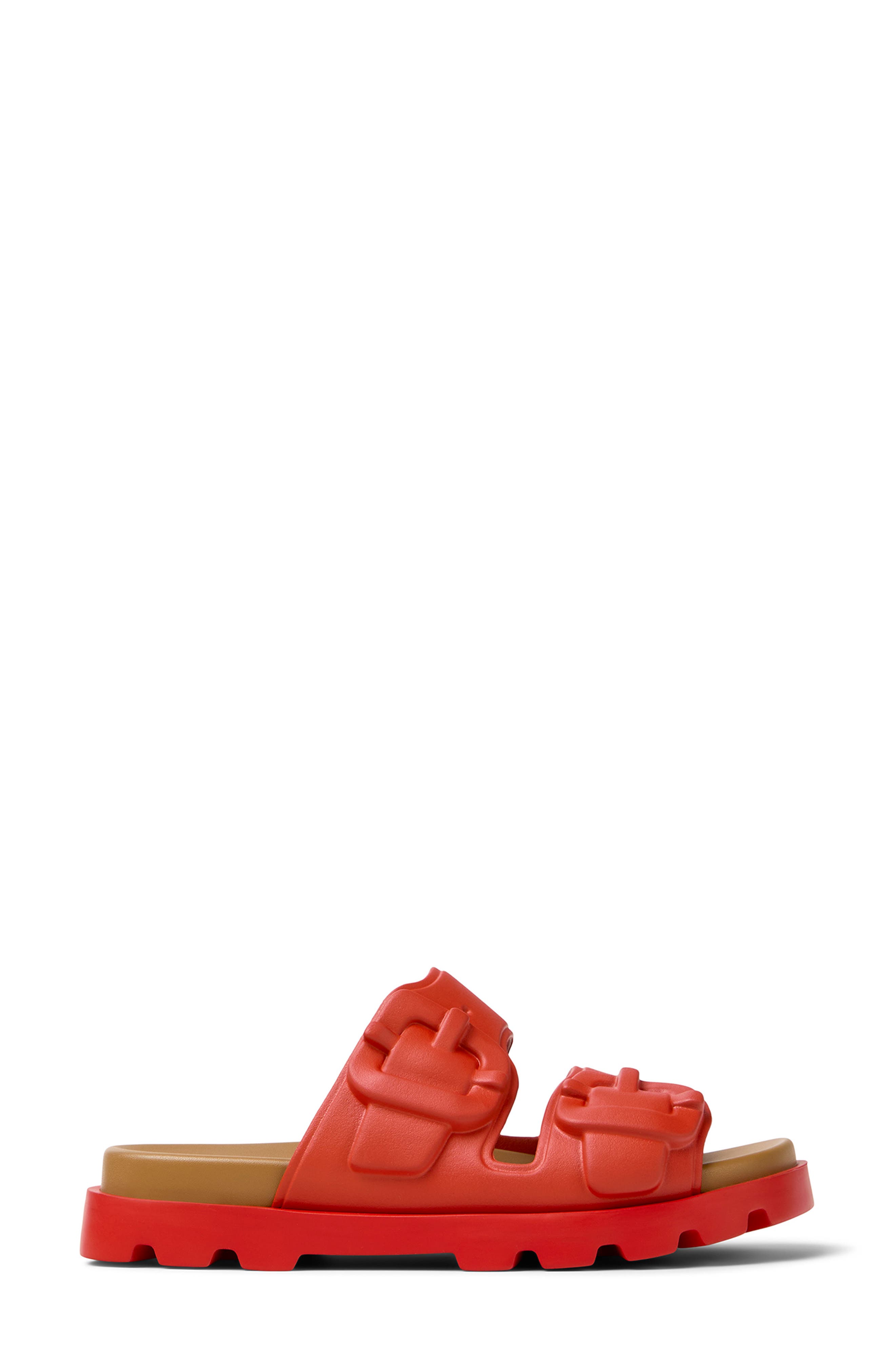 Brutus Slide Sandal, Alternate, color, BRIGHT RED