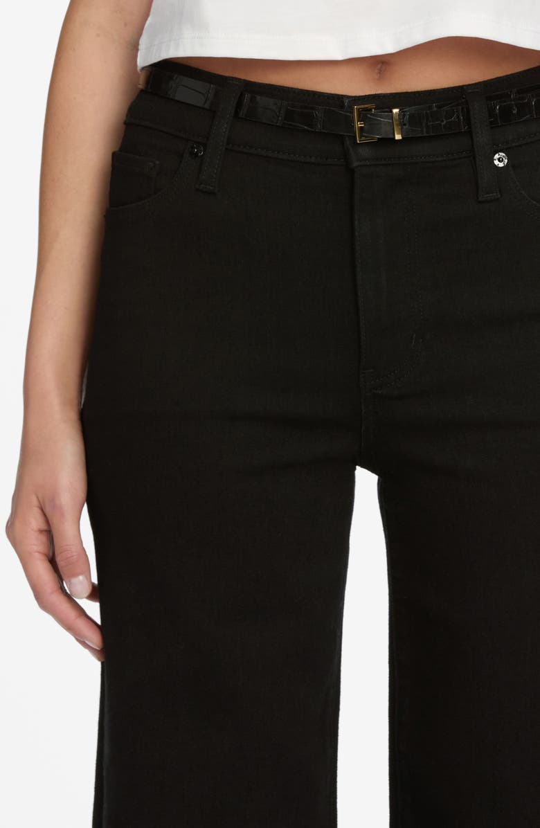 FRAME Pixie Le Slim Palazzo High Waist Wide Leg Jeans, Alternate, color, Black