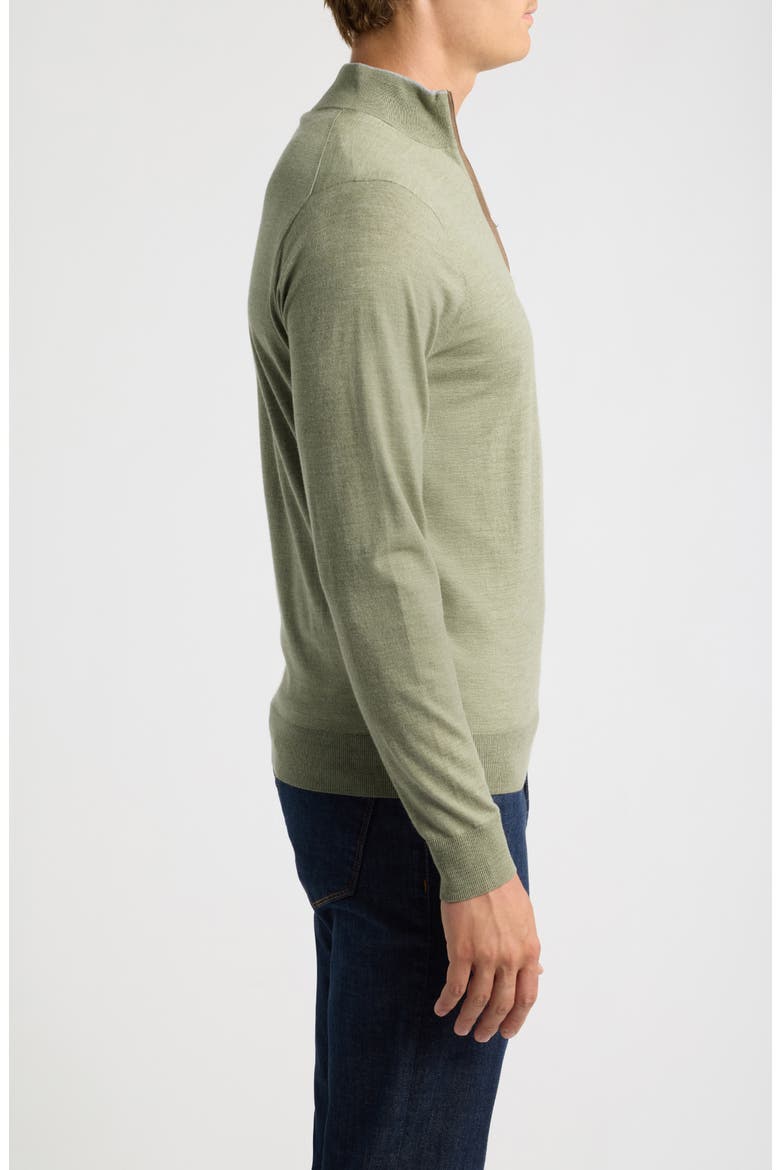 Crown Crafted Excursionist Quarter Zip Sweater, Alternate, color, BAYLEAF