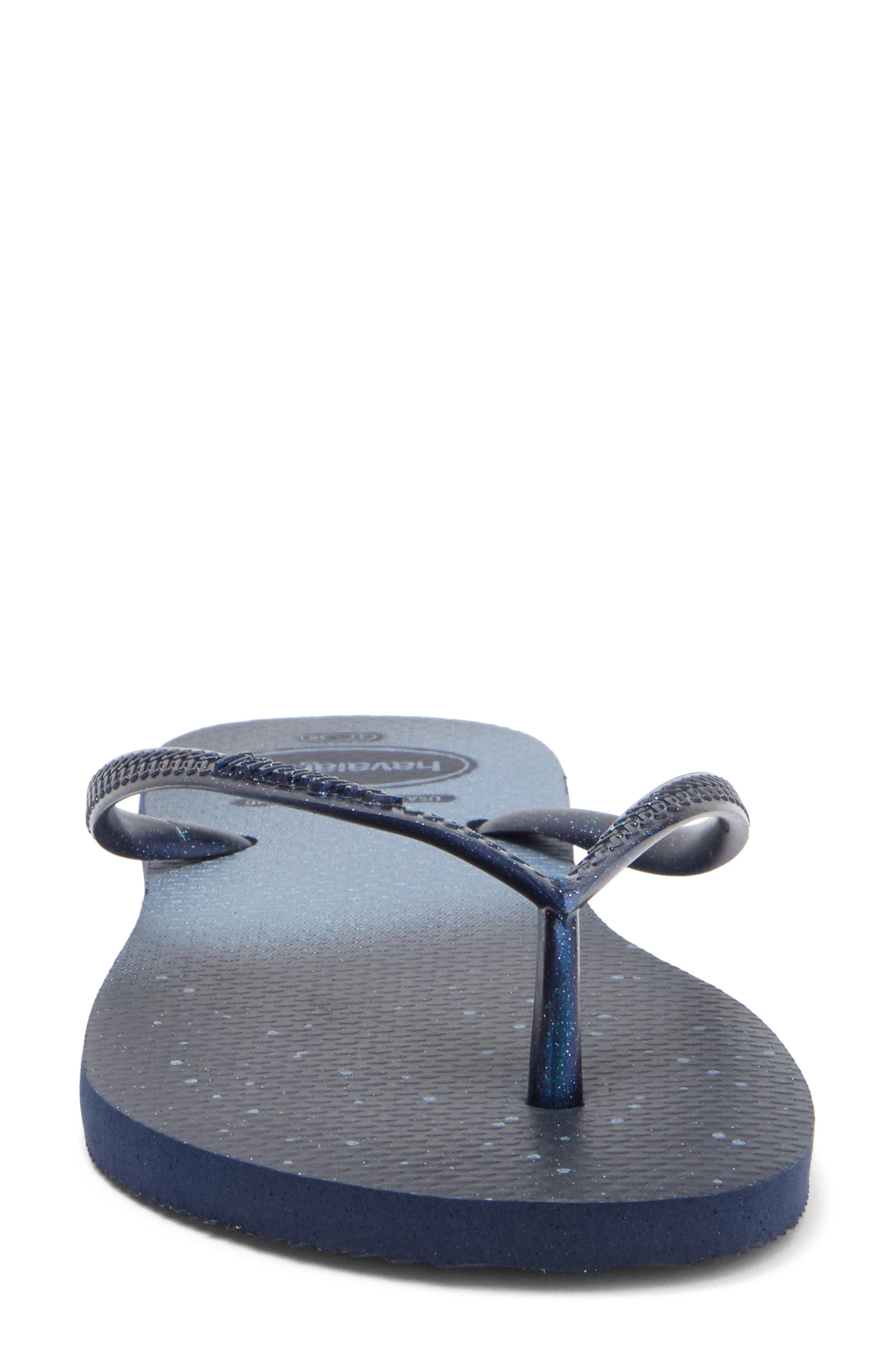 Havaianas Ombré Slim Gloss Flip Flop, Alternate, color, Navy Blue