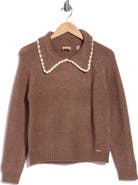 ELIE ELIE TAHARI Crochet Tipped Sweater