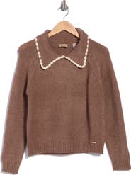 ELIE ELIE TAHARI Crochet Tipped Sweater