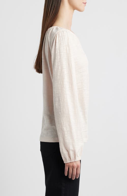 Caslonr Caslon(r) Gathered Neck Top In Pink Peony Bud