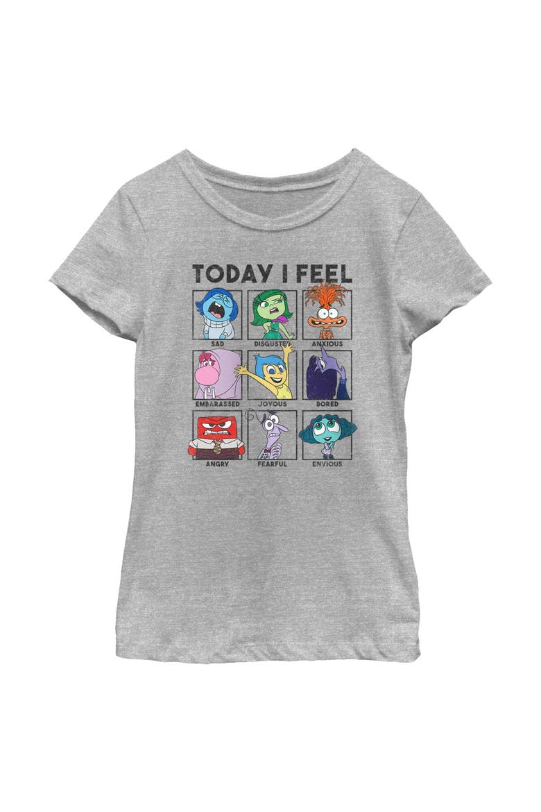 Girl's Inside Out 2 Today Moods  Graphic T-Shirt, Main, color, Athletic Heather
