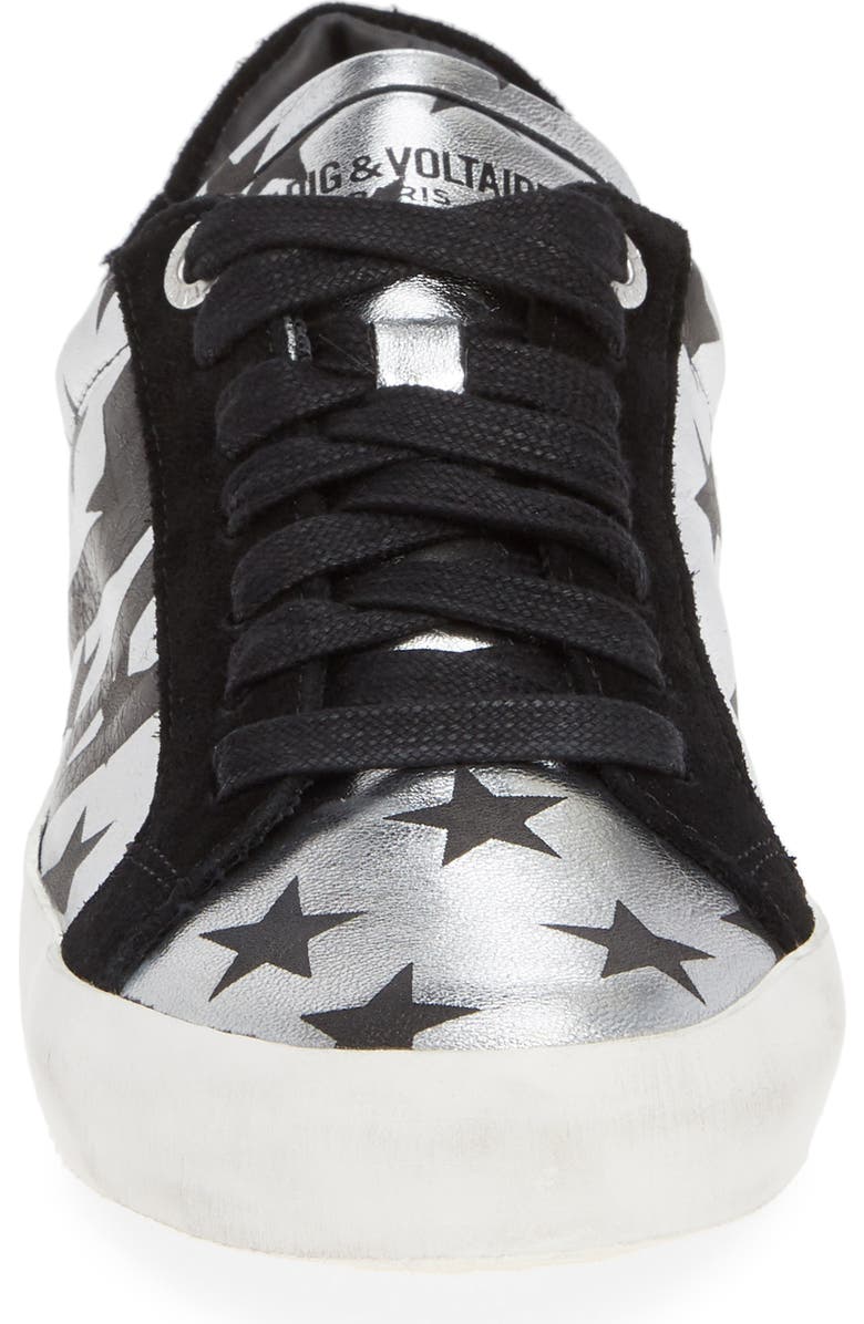 Zadig & Voltaire Used Lace-Up Sneaker, Alternate, color,