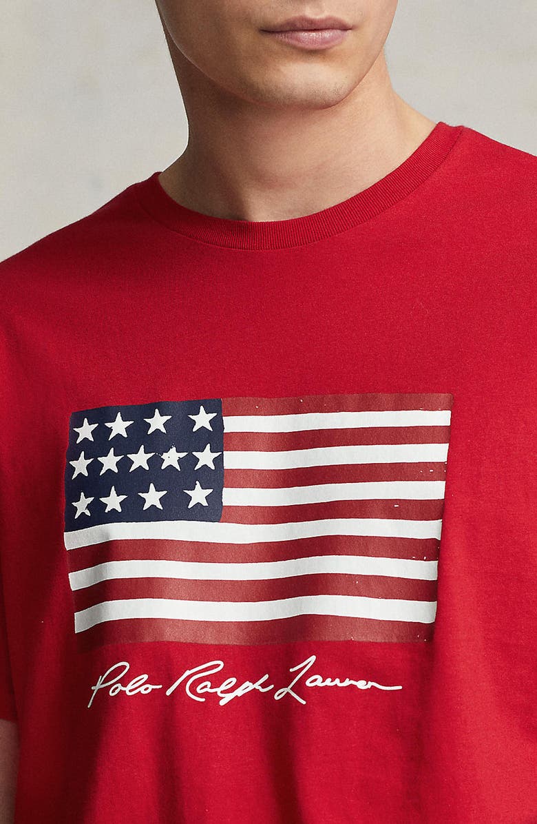 Polo Ralph Lauren Classic Fit American Flag Graphic T-Shirt, Alternate, color,