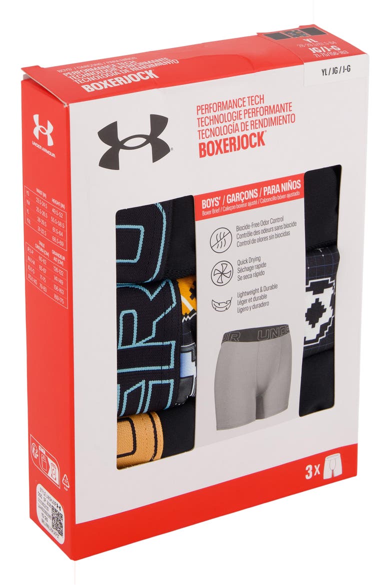 Assorted 3-Pack UA Performance Tech™ Boxer Briefs, Alternate, color, BLACK MULTI