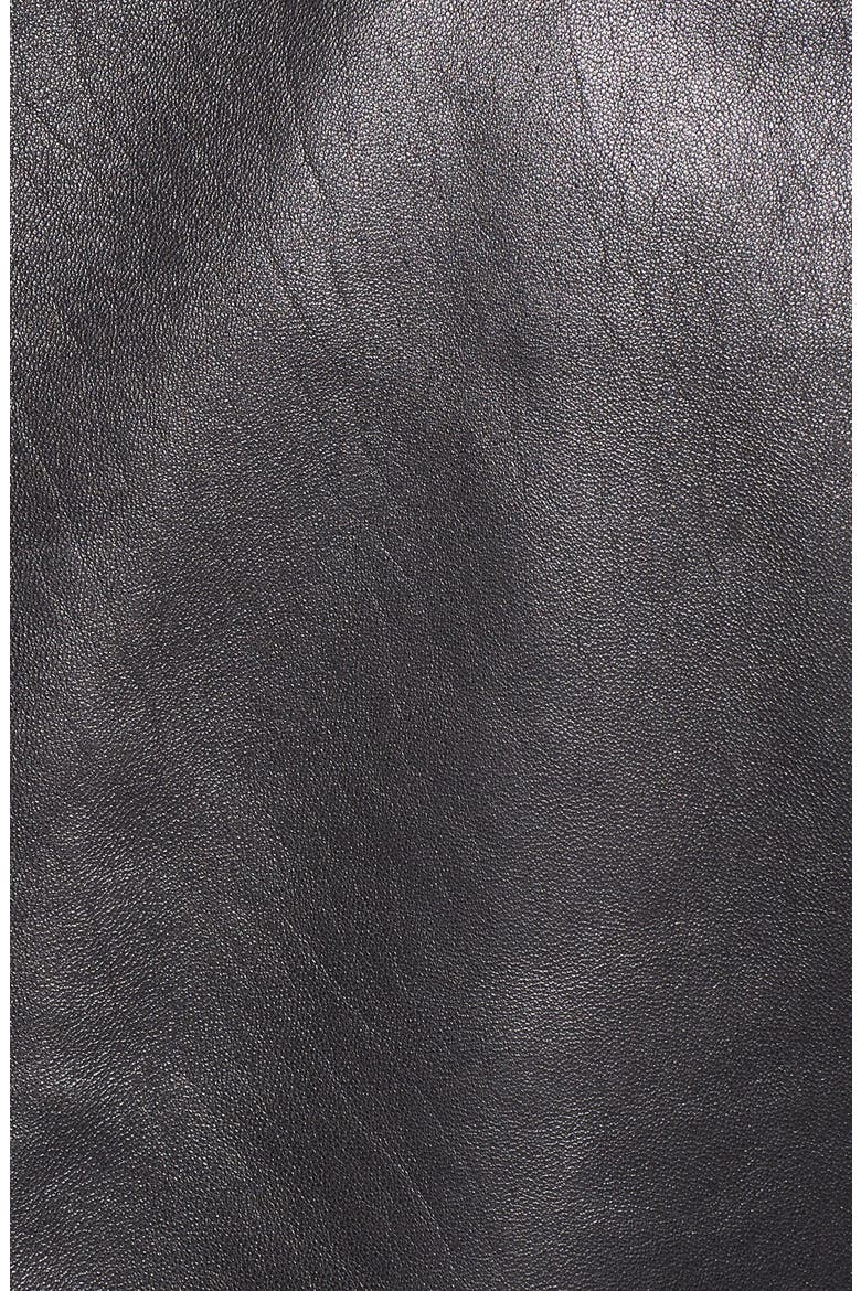 Lambskin Leather Moto Jacket, Alternate, color, BLACK