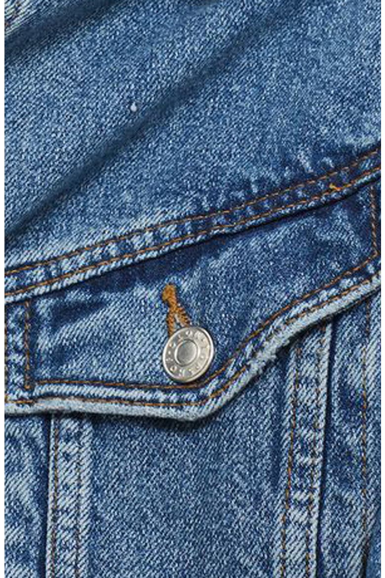 Oversize Denim Jacket, Alternate, color, MID STONE