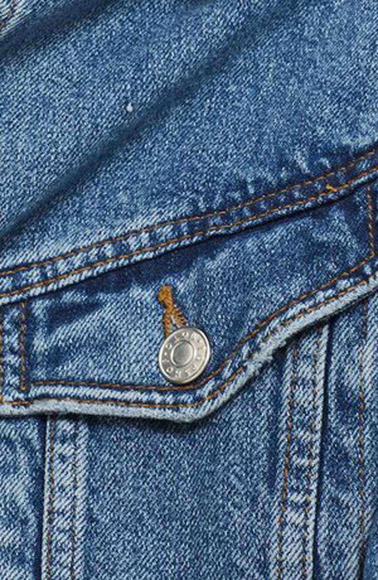 Topshop Oversize Denim Jacket, Alternate, color, 