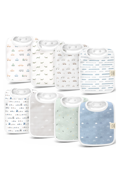 8-Pack Coast Drool Bibs