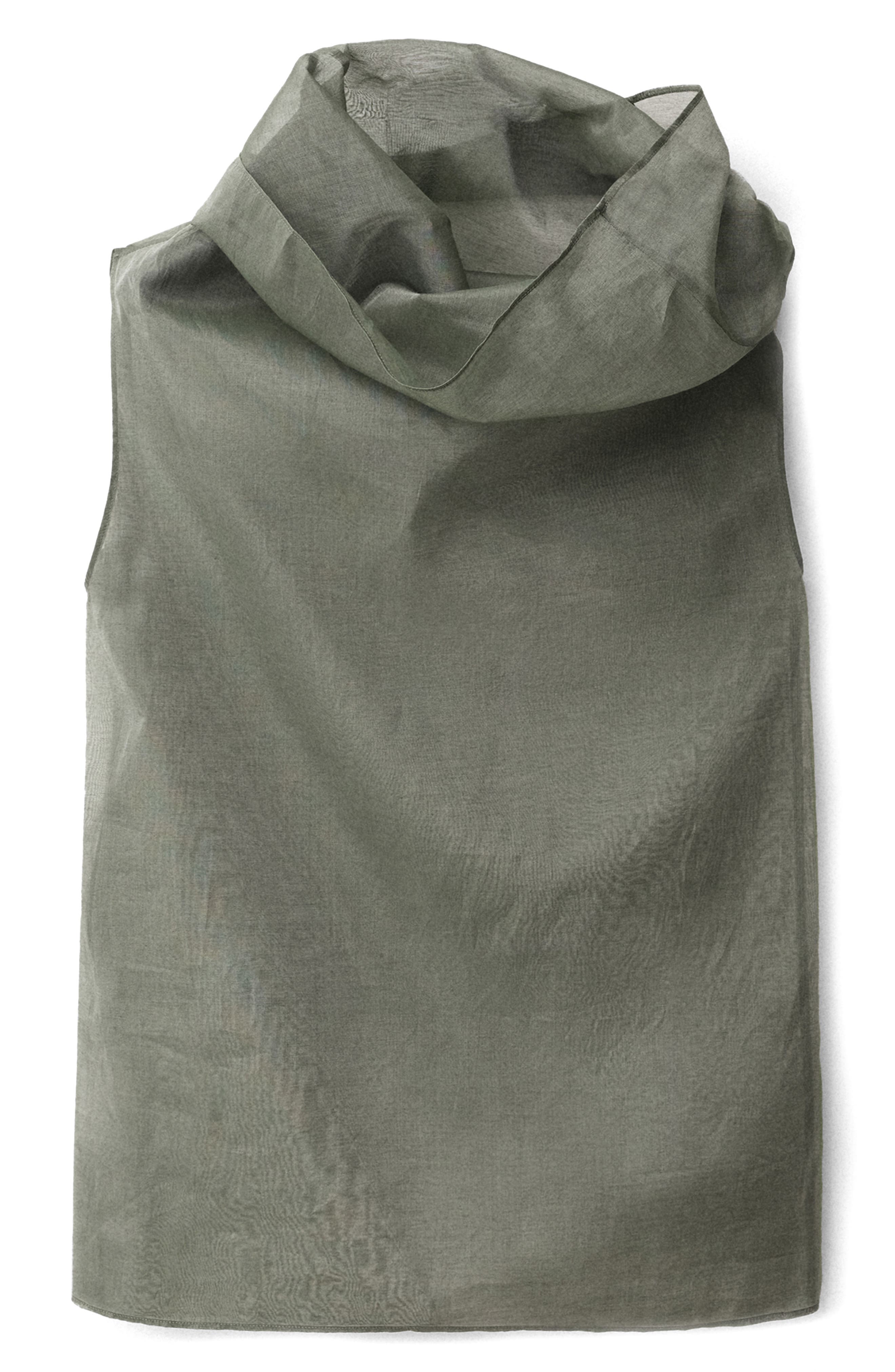 MANGO Cotton & Silk Organza Top