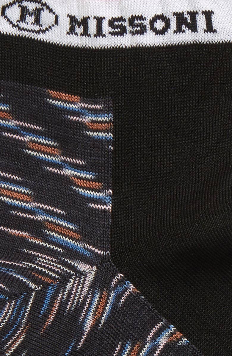 Missoni Scalloped Logo Ankle Socks, Alternate, color,